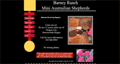 Desktop Screenshot of barneyranchminiaussies.com